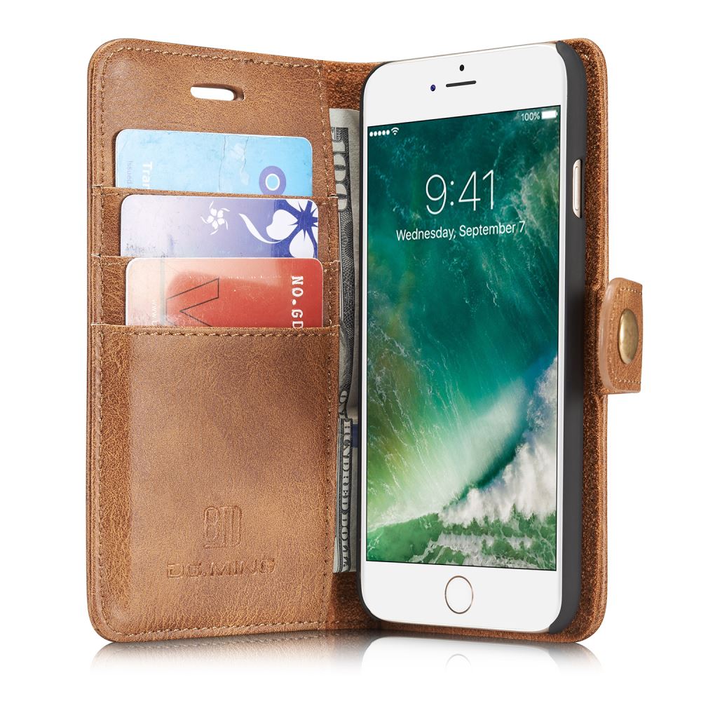 iPhone 7 case wallet 3 cards leather detachable case