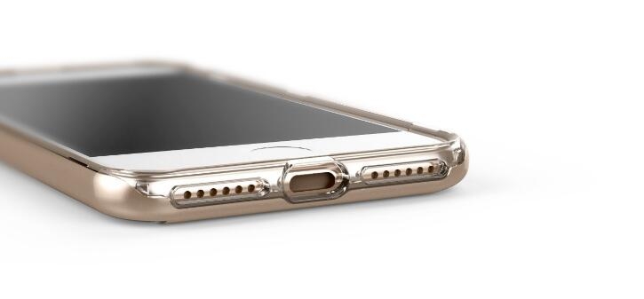 iPhone 7 Plus case plating bumper with clear gel back cover case