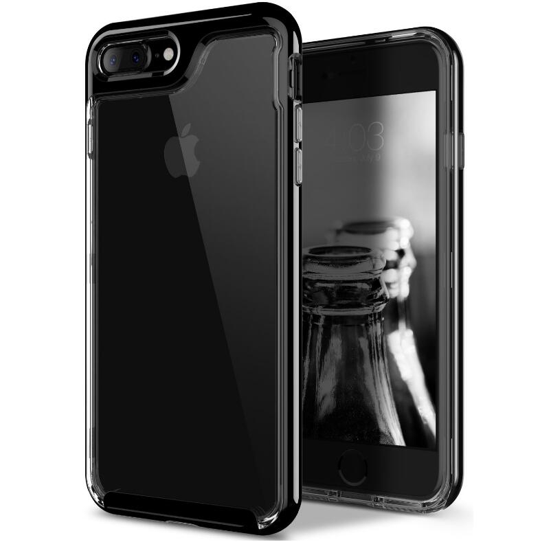 iPhone 7 Plus case plating bumper with clear gel back cover case