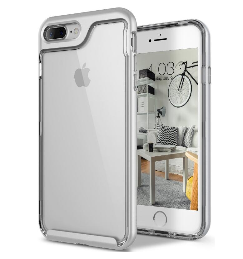 iPhone 7 Plus case plating bumper with clear gel back cover case
