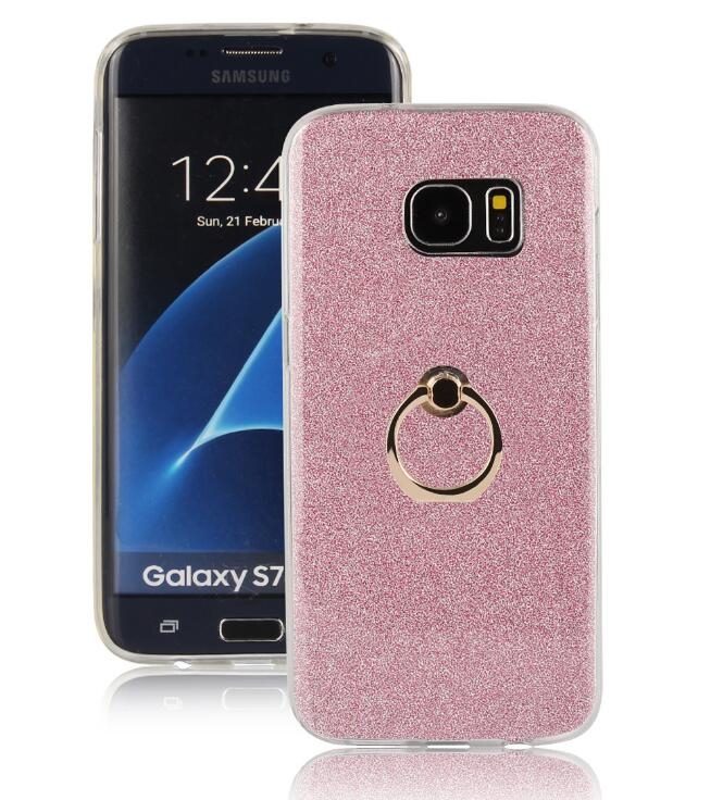 Gaxlaxy S7 EDGE Soft tpu Bling Kickstand Case with Ring Rotary Metal Mount Gaxlaxy S7 EDGE Soft tpu Bling Kickstand Case with Ring Rotary Metal Mount
