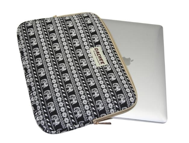 Dachee 14" tablet laptop sleeve case elephant 14 inch universal zip bag Dachee 14" tablet laptop sleeve case elephant 14 inch universal zip bag
