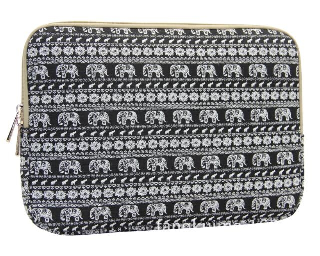 Dachee 14" tablet laptop sleeve case elephant 14 inch universal zip bag Dachee 14" tablet laptop sleeve case elephant 14 inch universal zip bag