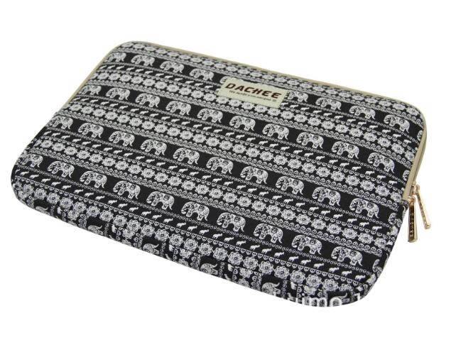 Dachee 14" tablet laptop sleeve case elephant 14 inch universal zip bag Dachee 14" tablet laptop sleeve case elephant 14 inch universal zip bag