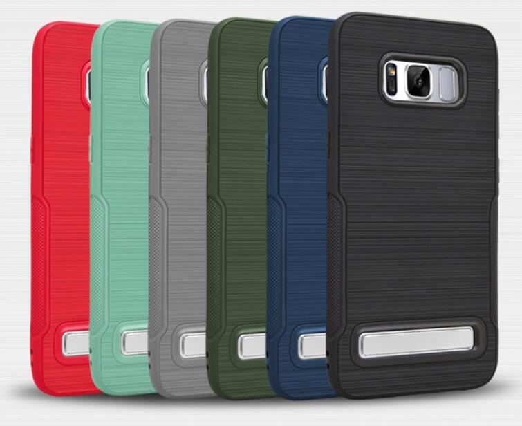 Galaxy S8 Slim Armor Carbon Fiber Brushed TPU Soft Kickstand cover case Galaxy S8 Slim Armor Carbon Fiber Brushed TPU Soft Kickstand cover case