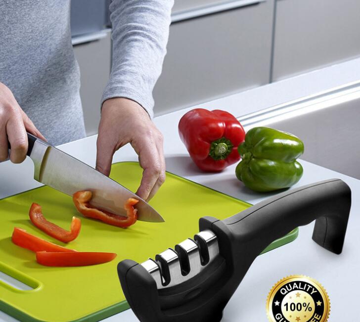 Knife Sharpener & Scissor Sharpener 3 Stage Knife Sharpener