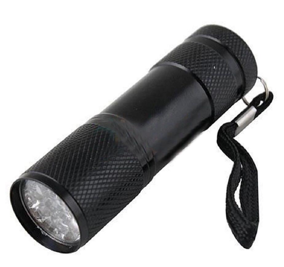 UV Ultra Violet Blacklight 9 LED Flashlight Torch
