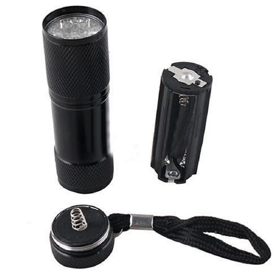 UV Ultra Violet Blacklight 9 LED Flashlight Torch