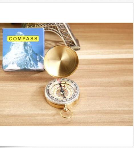 Gold mini Portable Pocket Navigation Compass for Camping Hiking Outdoor Sports