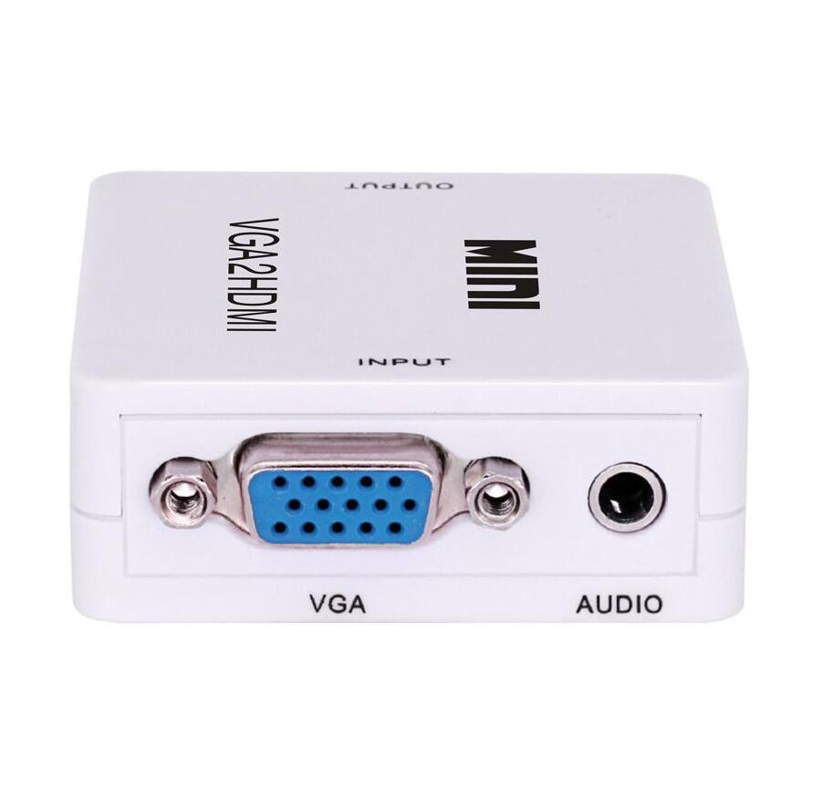 VGA to HDMI Video and Audio Video Converter Adapter for HDTVs