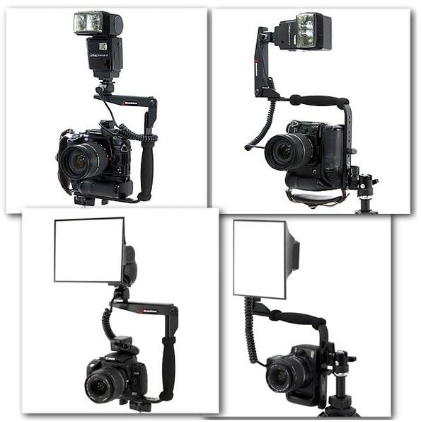 Universal Camera Arm Quick Flip Flash Bracket Grip Holder For Nikon Canon DSLR