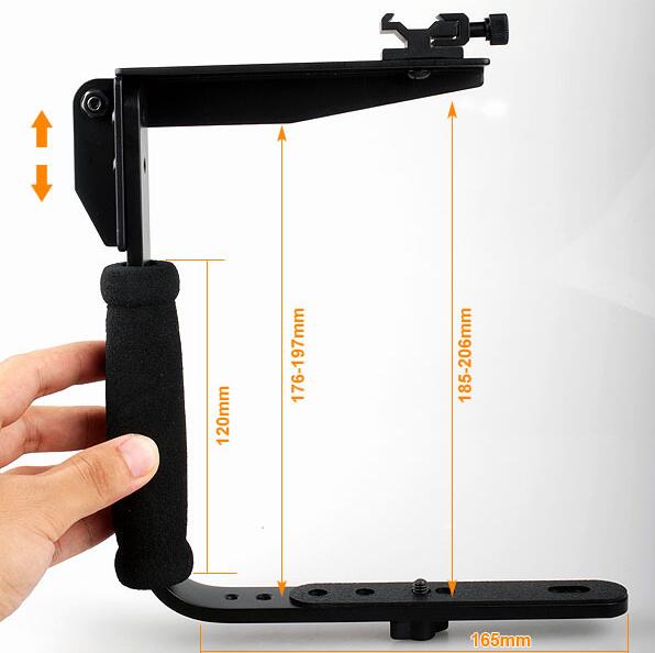 Universal Camera Arm Quick Flip Flash Bracket Grip Holder For Nikon Canon DSLR
