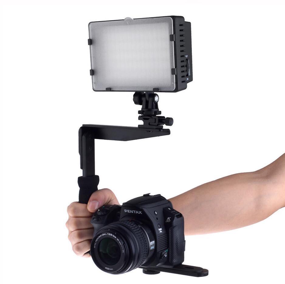 Universal Camera Arm Quick Flip Flash Bracket Grip Holder For Nikon Canon DSLR