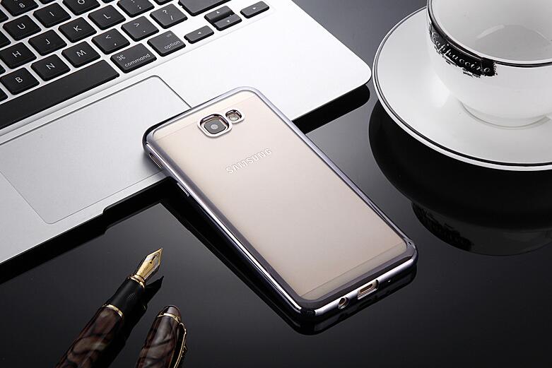 Galaxy A7 2017 case bumper w clear gel back cover