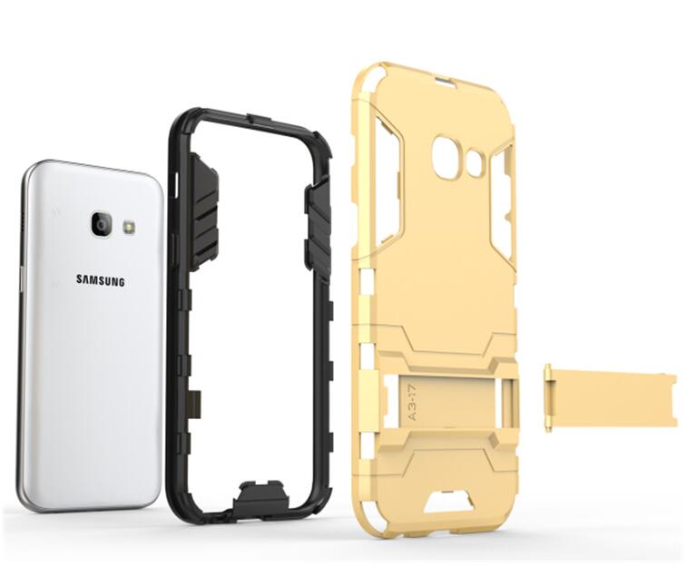 Galaxy A3 2017 Case Heavy Duty Hybrid Kickstand
