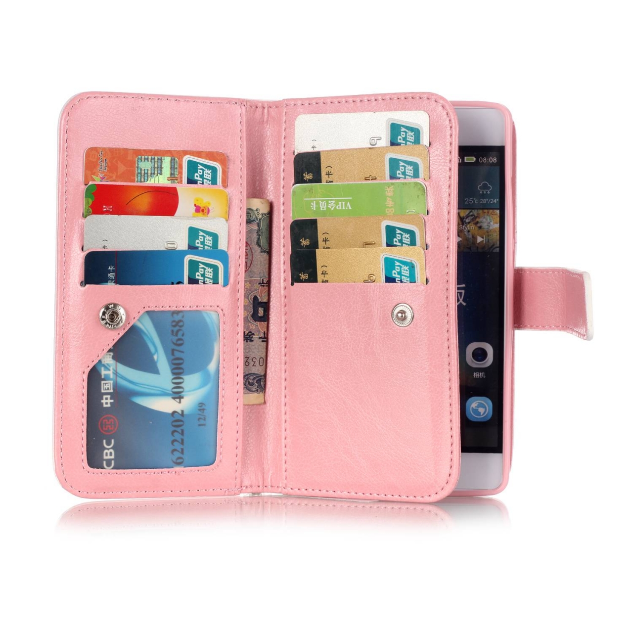 HUAWEI P8 LITE Multifunction full cash 9x card slots wallet leather case
