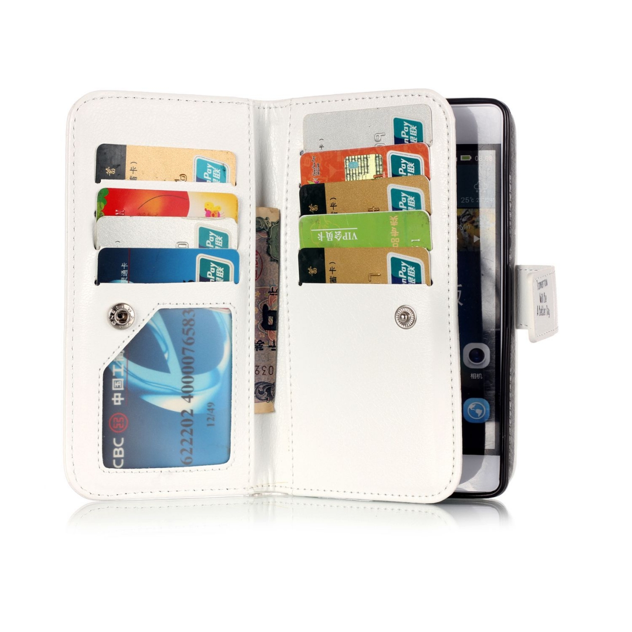 HUAWEI P8 LITE Multifunction full cash 9x card slots wallet leather case