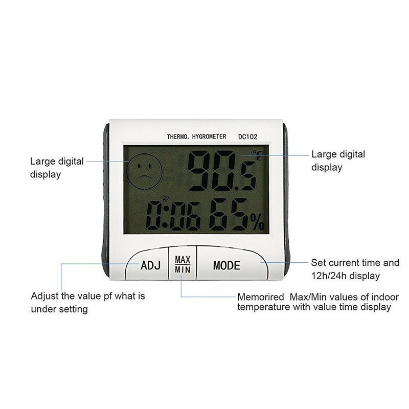 Digital LCD Thermometer Hygrometer Electronic Temperature Humidity Meter
