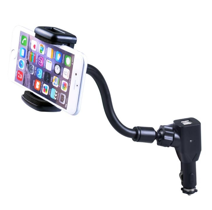 Car Charger Mount Holder for Cell Phone with 2 Dual USB Port Car Charger Mount Holder for Cell Phone with 2 Dual USB Port