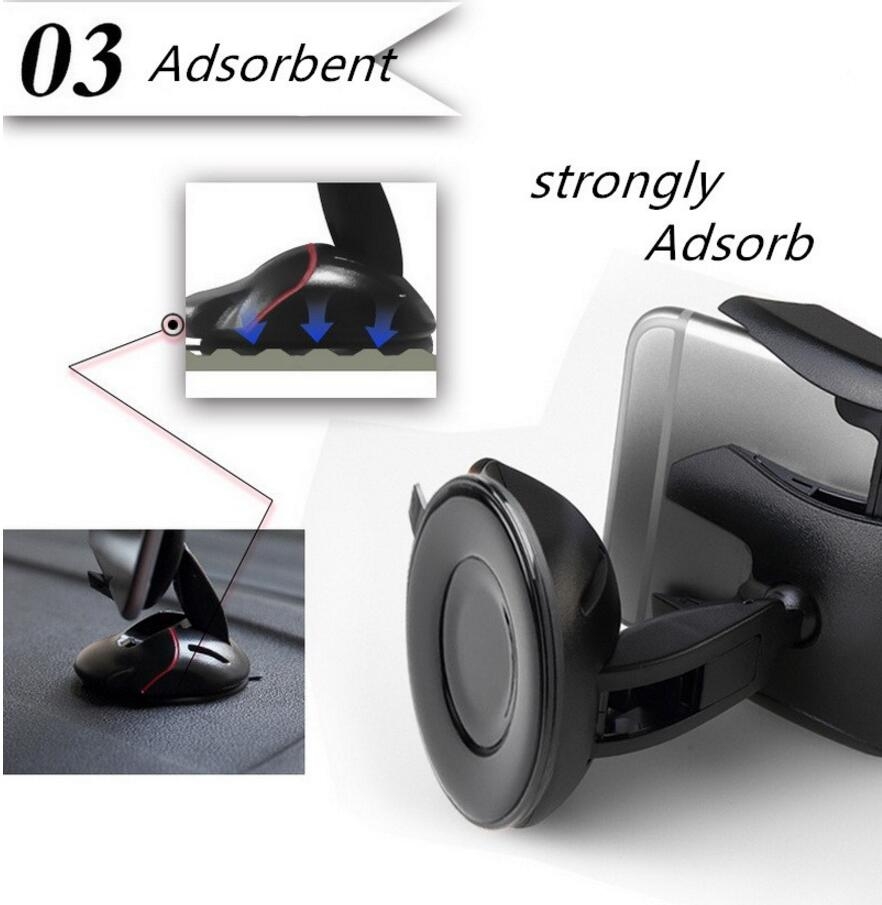 Car Phone Holder Mount Stand For Mobile Phone Mouse Suction 360° Adjustable Car Phone Holder Mount Stand For Mobile Phone Mouse Suction 360° Adjustable