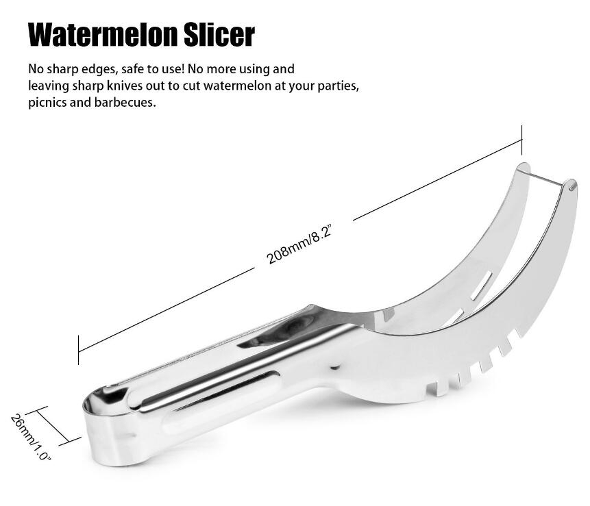 Watermelon Slicer Server Knife Cutter Corer Scoop Stainless Steel Tool Watermelon Slicer Server Knife Cutter Corer Scoop Stainless Steel Tool