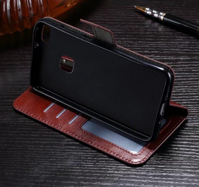 Huawei P10 Lite Vintage Fine Leather Wallet Case - Blue