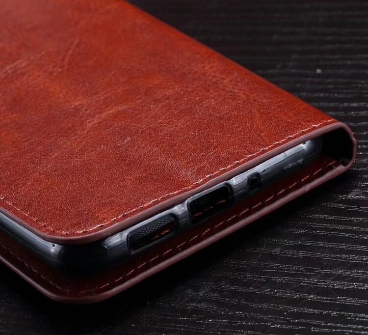Huawei P10 Lite Vintage Fine Leather Wallet Case - Blue