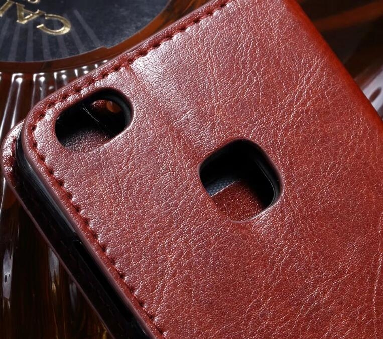 Huawei P10 Lite Vintage Fine Leather Wallet Case - Blue