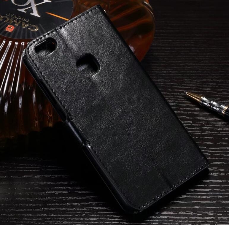 Huawei P10 Lite Vintage Fine Leather Wallet Case - Blue