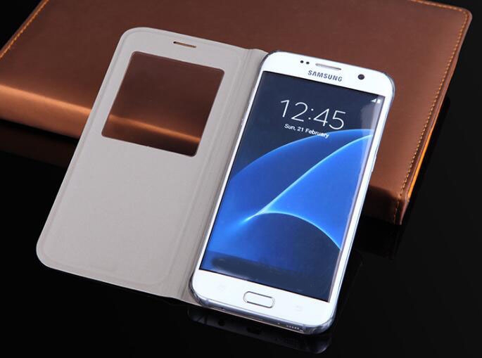 Galaxy S8 plus Smart Leather Flip window case