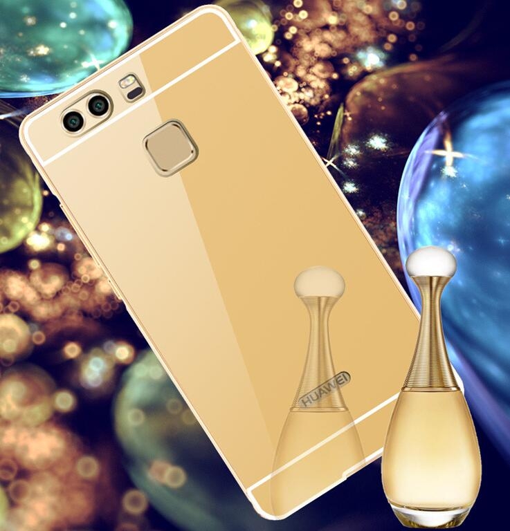 HUAWEI P9 case Slim Metal bumper with mirror back cover case