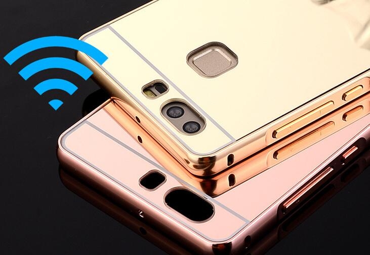HUAWEI P9 case Slim Metal bumper with mirror back cover case