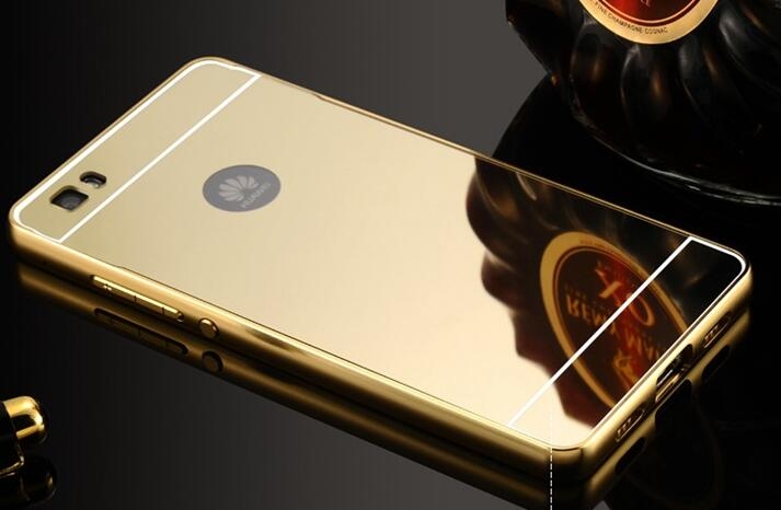 HUAWEI P8 case Slim Metal bumper with mirror back cover case