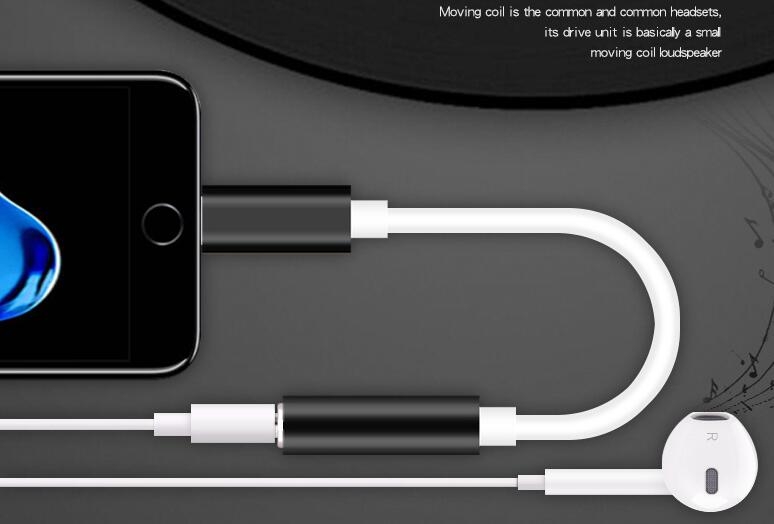 Lightning To 3.5mm IPhone 7 Plus Earphone Headphone Jack AUX Connector Adapter
