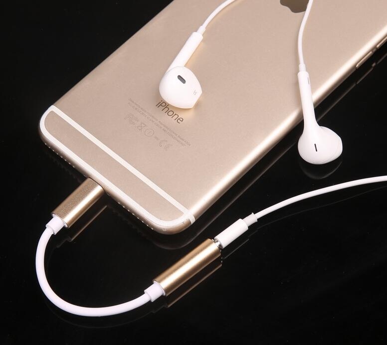 Lightning To 3.5mm IPhone 7 Plus Earphone Headphone Jack AUX Connector Adapter