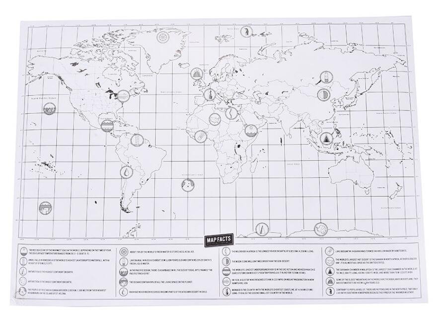 Scratch Off World Map Scratch Off World Map