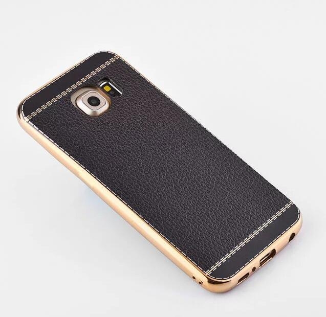 Galaxy S7 Edge Slim Bumper with back TPU Leather soft Case