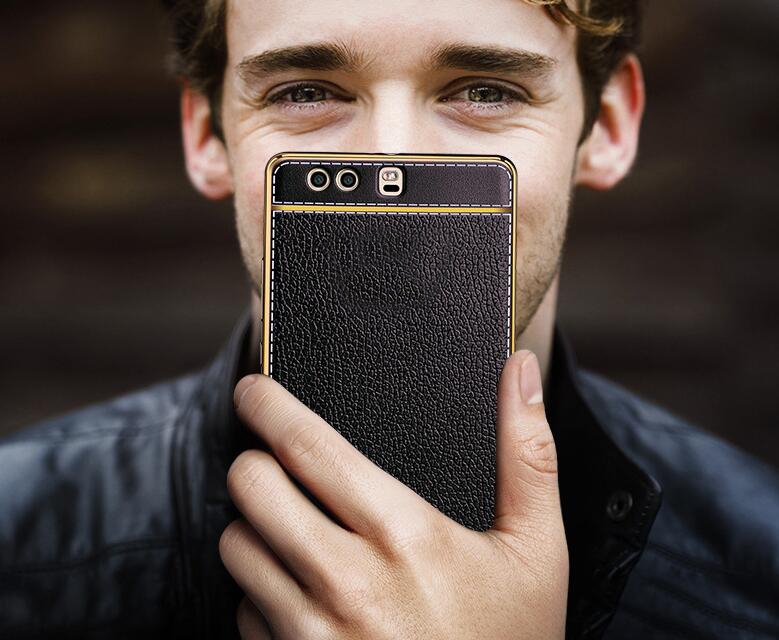 Huawei P10 Slim Bumper with back TPU Leather soft Case