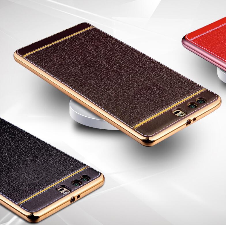 Huawei P10 Slim Bumper with back TPU Leather soft Case