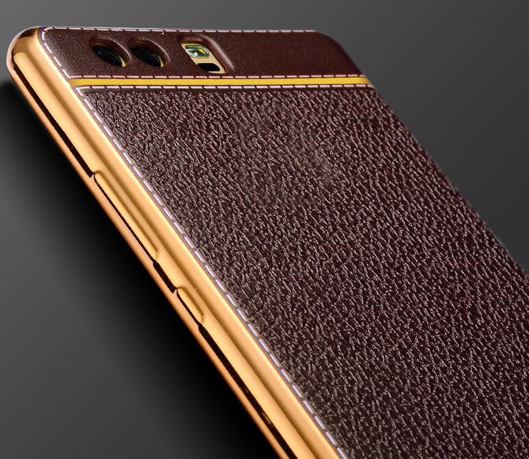 Huawei P10 Slim Bumper with back TPU Leather soft Case