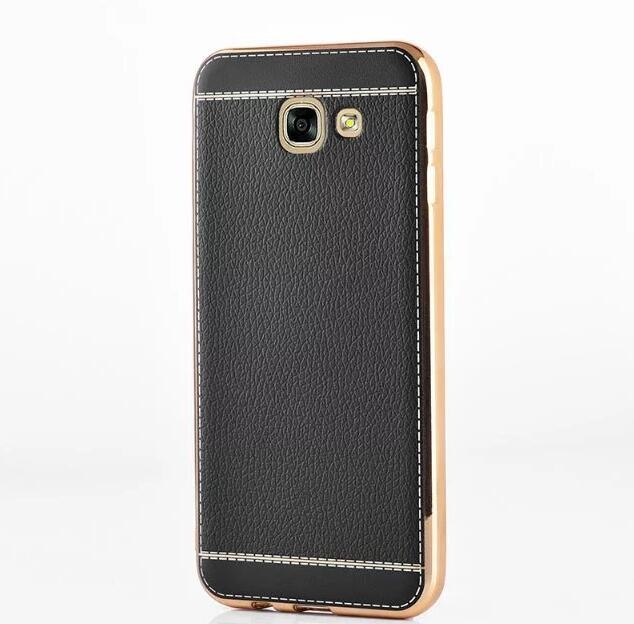 Galaxy A7 2017 Slim Bumper with back TPU Leather soft Case