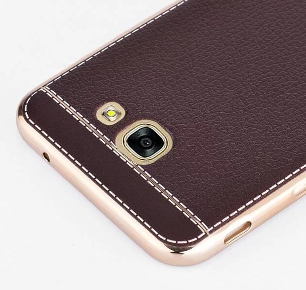 Galaxy A7 2017 Slim Bumper with back TPU Leather soft Case