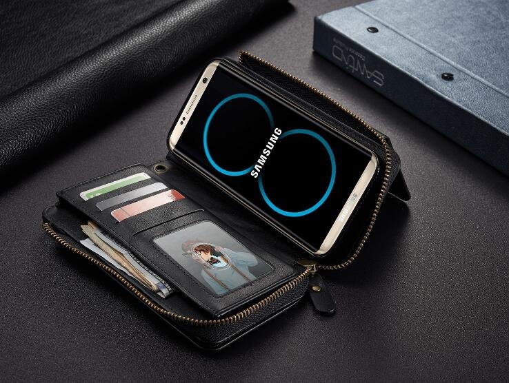 Samsung Galaxy S8 retro wallet Leather Zip case detachable Samsung Galaxy S8 retro wallet Leather Zip case detachable