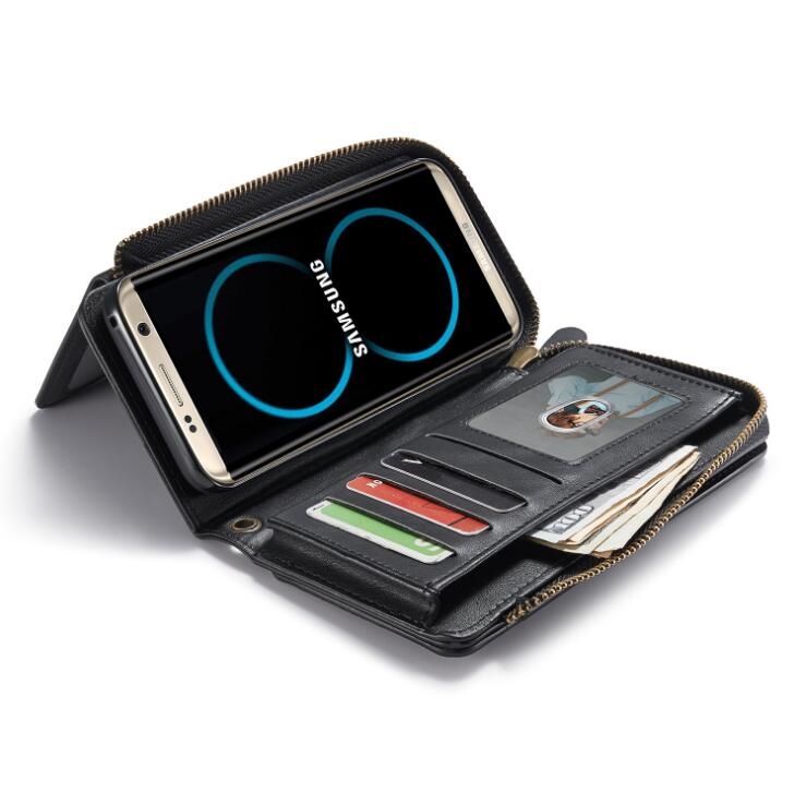Samsung Galaxy S8 retro wallet Leather Zip case detachable Samsung Galaxy S8 retro wallet Leather Zip case detachable