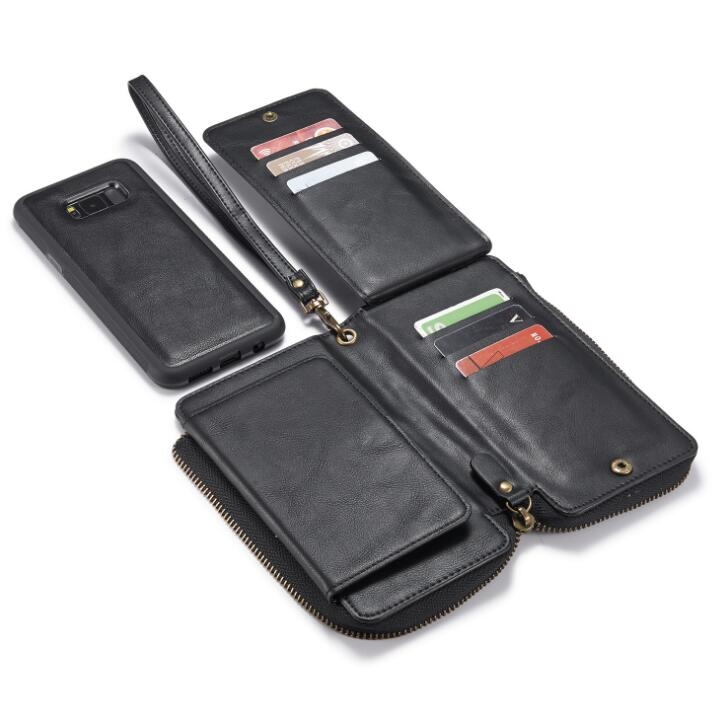 Samsung Galaxy S8 retro wallet Leather Zip case detachable Samsung Galaxy S8 retro wallet Leather Zip case detachable