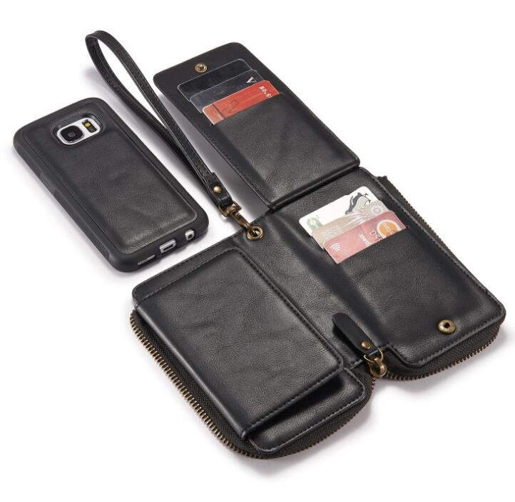 Samsung Galaxy S7 Edge retro wallet Leather Zip case detachable Samsung Galaxy S7 Edge retro wallet Leather Zip case detachable