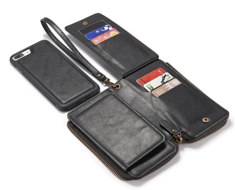 iPhone 7 Plus retro wallet Leather Zip case detachable iPhone 7 Plus retro wallet Leather Zip case detachable