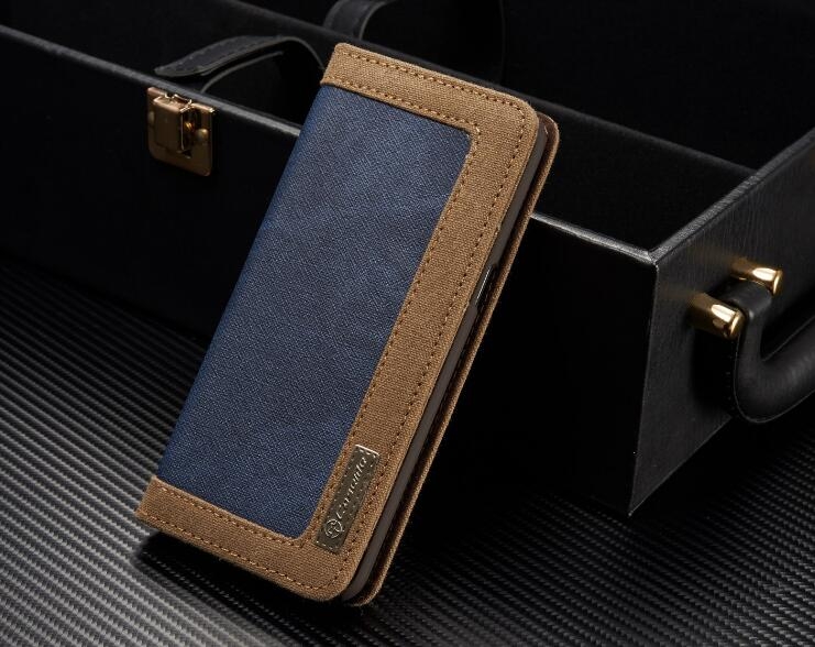 Galaxy S8 plus contrast denim folio wallet case magnetic closure