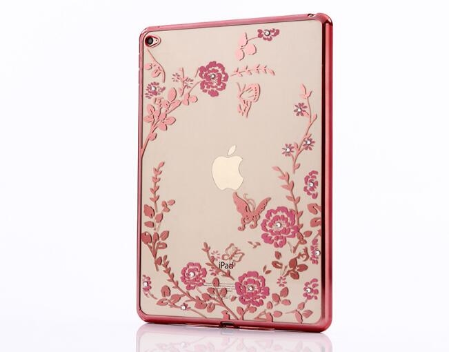 iPad Air 2 soft gel tpu case luxury bling shiny floral case iPad Air 2 soft gel tpu case luxury bling shiny floral case