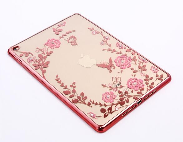 iPad Air 2 soft gel tpu case luxury bling shiny floral case iPad Air 2 soft gel tpu case luxury bling shiny floral case